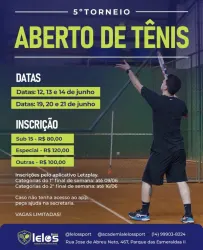 5º Torneio Aberto de Tênis - Lelo's Sport - Marília SP - MASCULINO - C 
