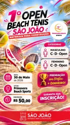 1º OPEN SÃO JOÃO DE BEACH TENIS - FEMININA OPEN