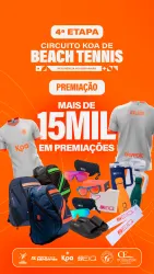 4ª ETAPA CIRCUITO KOA DE BEACH TENNIS- 15K/200 Pontos - Dupla Masculino D