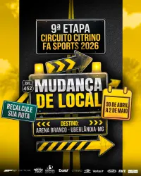 9ª Etapa - Circuito Citrino FA Sports 2026 - FA1250 - A. Branco (Uberlândia) (Nova Data e Local)