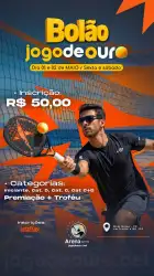 Bolão Jogo de Ouro de Beach Tennis - Dupla Masculina - INICIANTE 