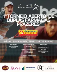 1º TORNEIO ABERTO DE DUPLAS FARMÁCIAS PRAZERES - DUPLA MISTA