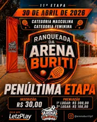 XI ETAPA RANKING MASCULINO ARENA BURITI 2025/2026 - MASCULINA ABB