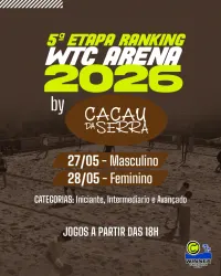 RANKING BT WTC ARENA 2026 - 5ª ETAPA CACAU DA SERRA 🍫🍪 - MASCULINO INTERMEDIÁRIO (C)