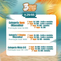 3º torneio de verão - Dupla Mista D/C