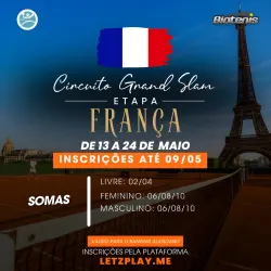 CIRCUITO GRAND SLAM BIOTENIS ETAPA  FRANÇA 2026 - DUPLAS MASCULINO SOMA 06