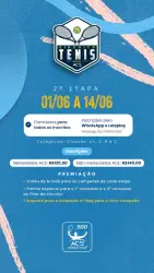 Circuito Ace de TÊNIS 2026 - 2ª Etapa - CATEGORIA A (4° Classe)