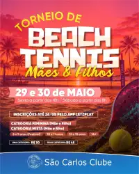 Torneio Beach Tennis Mães e Filhos - Mãe e Filho - 10 e 11 anos - MISTA