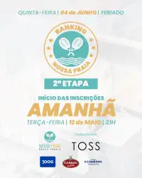 2ª Etapa Ranking Nossa Praia Beach Tennis 2026 - Masculina Ouro