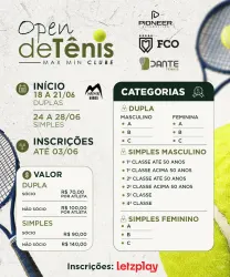 Open de Tênis Max Min Clube 2026 - Masculino - Duplas C