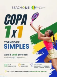 TORNEIO SIMPLES BEACH ONE COPA 1X1 - BY RAFAELA TREVISAN SPORTS