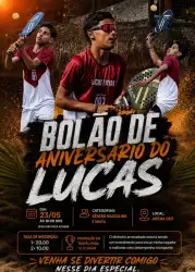 BOLÃO DE ANIVERSÁRIO DO LUCAS  - Dupla Mista - OPEN 