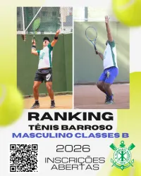 Ranking Tênis Barroso 2026 - Masculino - Classe B