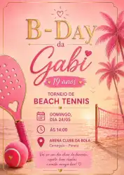Torneio de Beach tennis  - B-day da Gaby - DUPLA FEMININA D