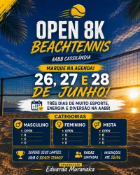 1º Open Beach Tennis 8K  - AABB Cassilândia - DUPLA MISTA D