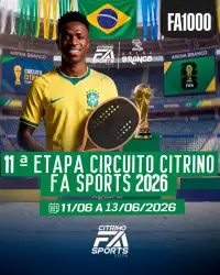 11ª Etapa - Circuito Citrino FA Sports 2026 - FA1000 - Arena Branco (Uberlândia - MG) - Dupla Mista D