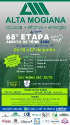 68º - ALTA MOGIANA - Aberto de Tênis 2026 - Pedra 90 - São Joaquim - Junho 26 - Categoria - B Livre
