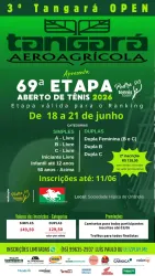 3º TANGARÁ AEROAGRÍCOLA - 69ª Etapa - Aberto de Tênis - Pedra 90 - Sociedade Hípica Orlândia - Categoria - Infantil até 12 anos