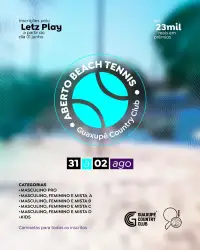 2º Open Beach Tênis Guaxupé Country Club - 2026 - DUPLA FEMININA B