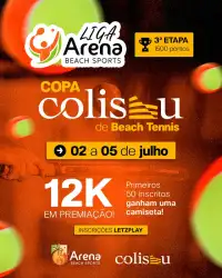 COPA COLISEU SPORTS DE BEACH TENNIS (ETAPA 3) - DUPLA MASCULINA B