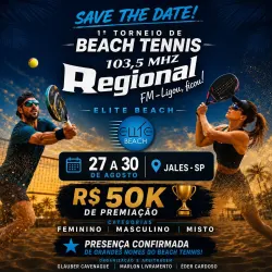 1º TORNEIO DE BEACH TENNIS REGIONAL FM (LIGOU FICOU - 103,5 MHZ) - ELITE BEACH - CATEGORIA A - MASCULINO