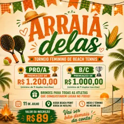 ARRAIÁ DELAS - TORNEIO DE BEACH TENNIS  - B/C
