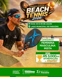 Campeonato Municipal de Beach Tenis 2026 - Paraúna GO - Livre Feminino Paraúna