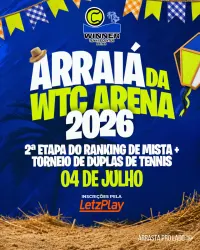 Torneio de duplas de Tennis - ARRAIÁ WTC 2026 🔥 - DUPLAS DE TENNIS SÉRIE OURO