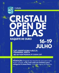 3 TORNEIO DE DUPLAS - CRISTALI OPEN 