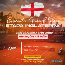 CIRCUITO GRAND SLAM BIOTENIS ETAPA  INGLATERRA 2026 - 4ª CLASSE MASCULINO