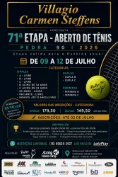 71ª - Villagio Carmen Steffens - Aberto de Tênis - Pedra 90 - Julho/26 - Ribeirão Preto - STRANG - Categoria - A Livre