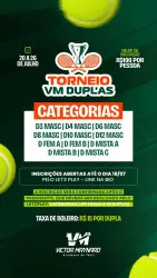 🎾2º TORNEIO VM DE DUPLAS 2026🎾 - MISTA A