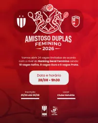 AMISTOSO DUPLA FEMININA SÍRIO X HELVÉTIA - 1- FEMININO SAFIRA