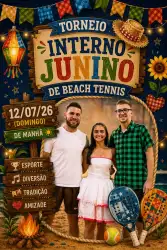TORNEIO INTERNO JUNINO DE BEACH TENNIS