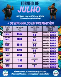 TORNEIO DE JULHO  - FEMININO D/E