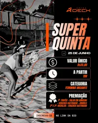 Super Quinta de Beach Tennis - Arena Deck - Feminino Iniciante