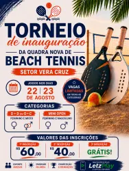 Torneio de Inauguração de Quadra de Beach Tennis - MISTA D + C