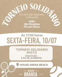 TORNEIO SOLIDÁRIO EQUIPE BRANCA  - MISTO OPEN 