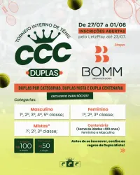 Torneio de duplas CCC etapa: Bomm Urbanizadora - 4ª classe masculino
