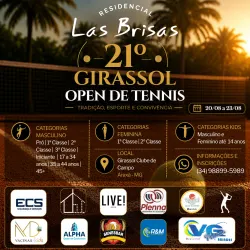 21º Open Girassol Open de Tênis - Residencial Las Brisas - 1ª Classe