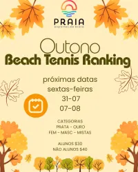 4ª Etapa Ranking Beach Tennis Outono - Mista Ouro