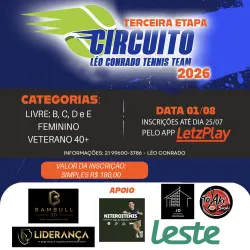 Circuito Léo Conrado Tennis Team Terceira Etapa - Livre E