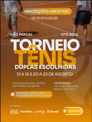 Torneio Aberto de Tênis de Duplas Escolhidas CTC/ 2026