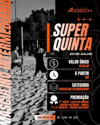 Super Quinta de Beach Tennis - Arena Deck - Masculino Intermediário