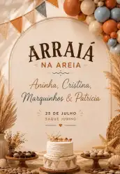 Arraiá dos Aniversariantes  - DUPLAS Feminina LIVRE