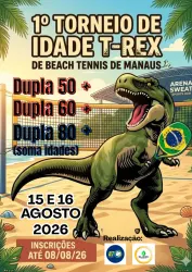 Torneio T-REX de Manaus de Beach Tennis - Dupla IDADE Mista 50+/60+