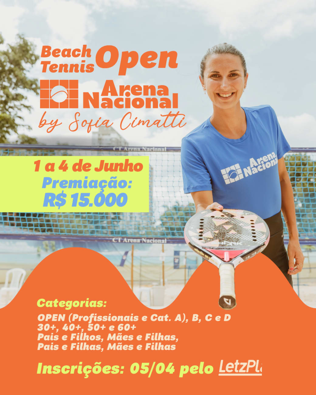 Informações do Torneio Torneio Beach Tennis One And One - LetzPlay