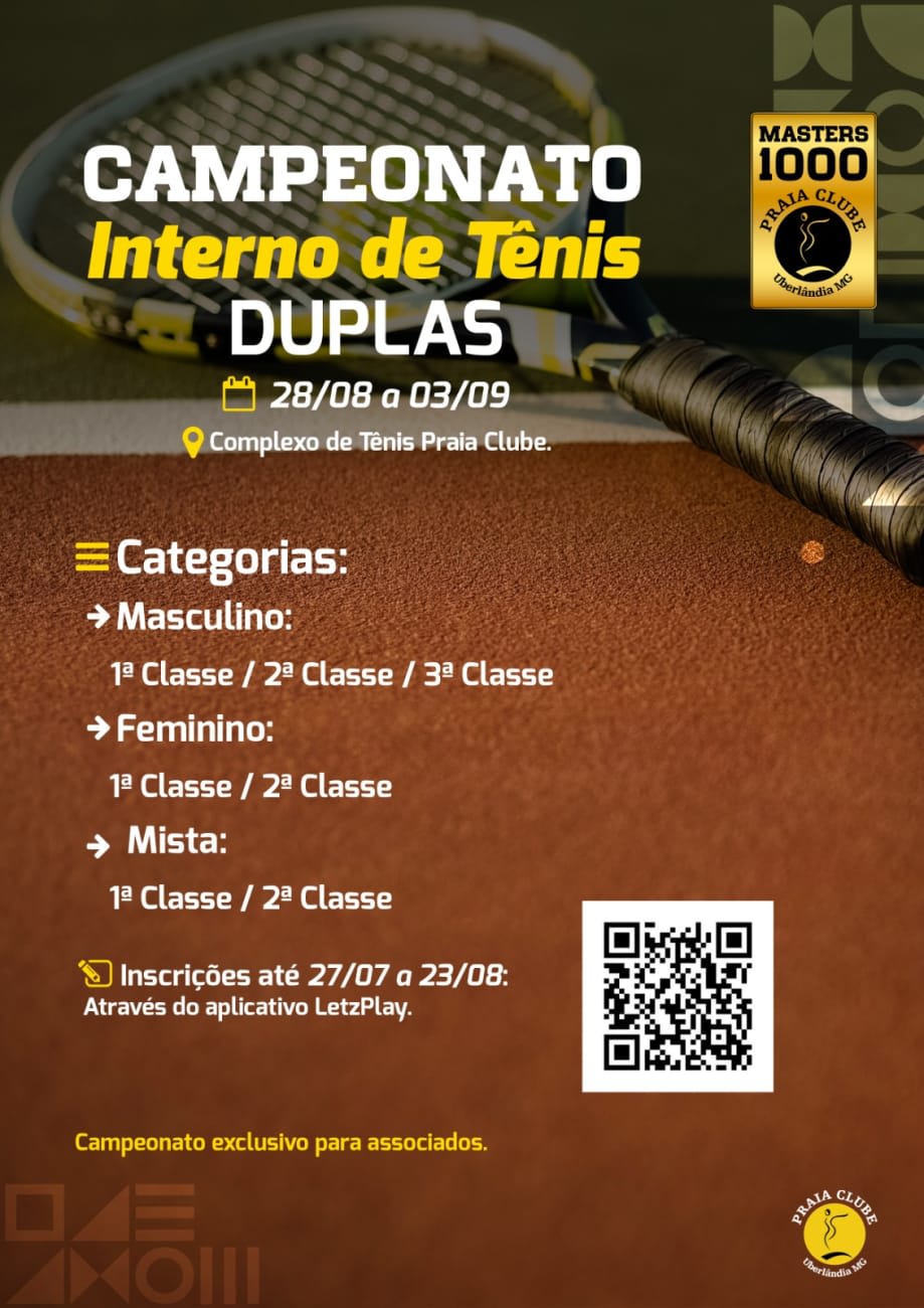 Torneio de Tênis Duplas – Tabela - Clube de Regatas