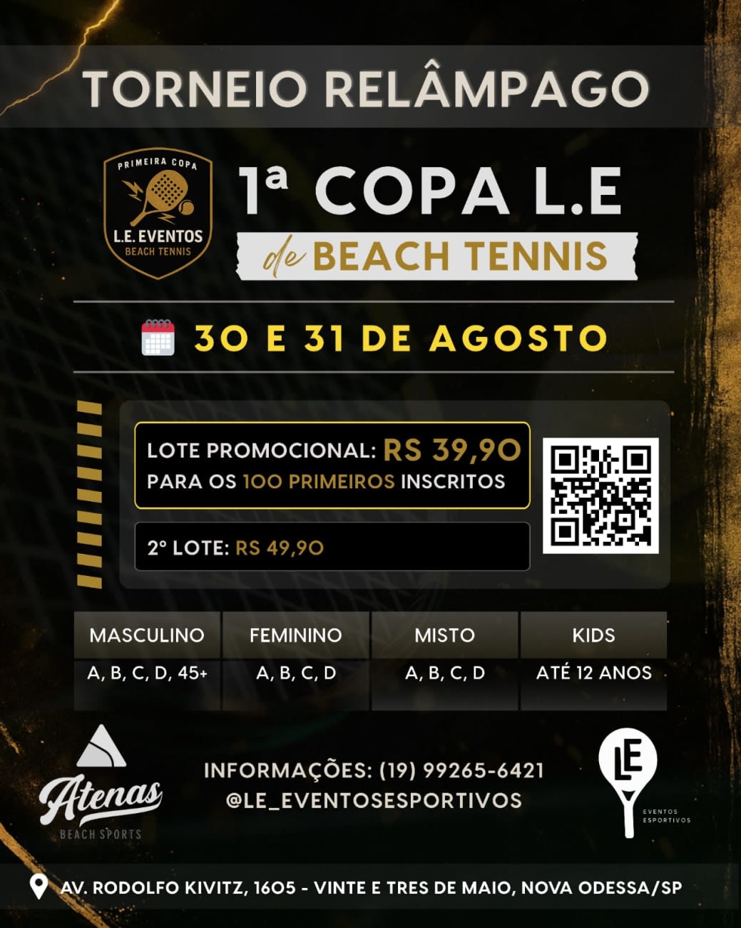 1ª COPA L.E EVENTOS DE BEACH TENNIS