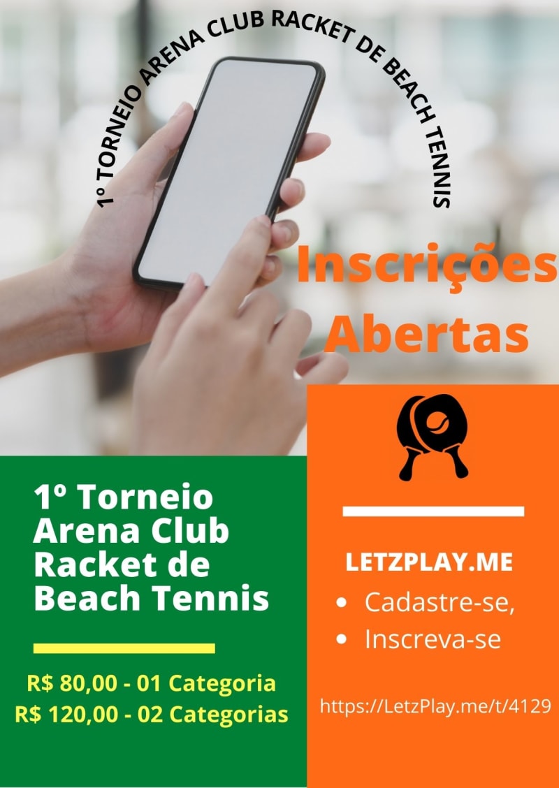 Informações do Torneio 4º OPEN PIT STOP BOLA BRANCA ARENA TRAVALAO DE BEACH  TENNIS - LetzPlay
